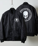 NUMBER (N)INE Nylon Logo Print Insulation Stadium Jacket - Black (Style 3)