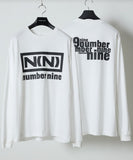 NUMBER (N)INE Classic Box Logo & Back Print L/S T-Shirt