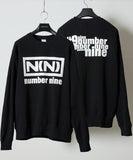 NUMBER (N)INE Classic Box Logo & Back Print Crewneck Sweatshirt