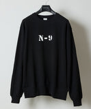 NUMBER (N)INE N-9 Stencil Logo Printed Classic Crewneck Sweatshirt