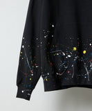 NUMBER (N)INE Hand Painted Kangaroo Pocket L/S Sweatshirt - Black