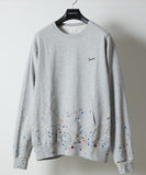 NUMBER (N)INE Hand Painted Kangaroo Pocket L/S Sweatshirt - Grey