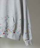 NUMBER (N)INE Hand Painted Kangaroo Pocket L/S Sweatshirt - Grey