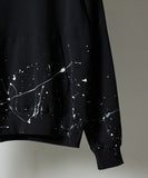 NUMBER (N)INE Hand Painted Kangaroo Pocket L/S Sweatshirt - Black (Alt)