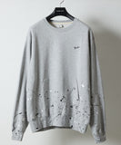 NUMBER (N)INE Hand Painted Kangaroo Pocket L/S Sweatshirt - Grey (Alt)