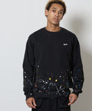 NUMBER (N)INE Hand Painted Kangaroo Pocket L/S Sweatshirt - Black