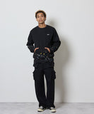 NUMBER (N)INE Hand Painted Kangaroo Pocket L/S Sweatshirt - Black