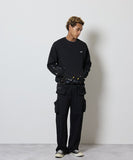 NUMBER (N)INE Hand Painted Kangaroo Pocket L/S Sweatshirt - Black