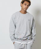 NUMBER (N)INE Hand Painted Kangaroo Pocket L/S Sweatshirt - Grey