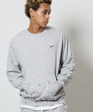 NUMBER (N)INE Hand Painted Kangaroo Pocket L/S Sweatshirt - Grey