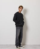 NUMBER (N)INE Hand Painted Kangaroo Pocket L/S Sweatshirt - Black (Alt)
