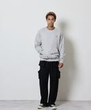 NUMBER (N)INE Hand Painted Kangaroo Pocket L/S Sweatshirt - Grey (Alt)