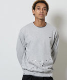 NUMBER (N)INE Hand Painted Kangaroo Pocket L/S Sweatshirt - Grey (Alt)