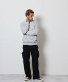 NUMBER (N)INE Hand Painted Kangaroo Pocket L/S Sweatshirt - Grey (Alt)