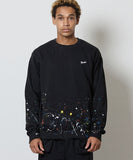 NUMBER (N)INE Hand Painted Kangaroo Pocket L/S Sweatshirt - Black
