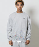 NUMBER (N)INE Hand Painted Kangaroo Pocket L/S Sweatshirt - Grey