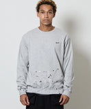 NUMBER (N)INE Hand Painted Kangaroo Pocket L/S Sweatshirt - Grey (Alt)