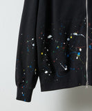 NUMBER (N)INE Hand Painted Full Zip Sweat Hoodie - Black