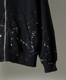 NUMBER (N)INE Hand Painted Full Zip Sweat Hoodie - Black