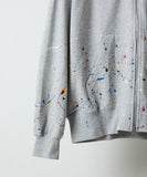 NUMBER (N)INE Hand Painted Full Zip Sweat Hoodie - Grey