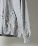 NUMBER (N)INE Hand Painted Full Zip Sweat Hoodie - Grey
