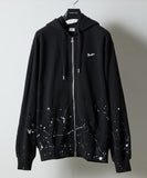 NUMBER (N)INE Hand Painted Full Zip Sweat Hoodie - Black (Alt)