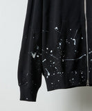 NUMBER (N)INE Hand Painted Full Zip Sweat Hoodie - Black (Alt)