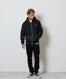 NUMBER (N)INE Hand Painted Full Zip Sweat Hoodie - Black