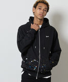 NUMBER (N)INE Hand Painted Full Zip Sweat Hoodie - Black