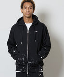 NUMBER (N)INE Hand Painted Full Zip Sweat Hoodie - Black (Alt)
