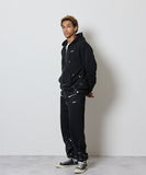NUMBER (N)INE Hand Painted Full Zip Sweat Hoodie - Black (Alt)