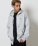 NUMBER (N)INE Hand Painted Full Zip Sweat Hoodie - Grey (Alt)