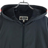 [M] A BATHING APE BAPE REFLECTOR SHARK HOODIE JACKET (ZIP-UP NYLON JACKET) GREY