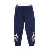 [M] A BATHING APE BAPE SIDE SHARK SLIM TRACK PANTS NAVY