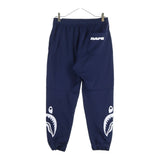 [M] A BATHING APE BAPE SIDE SHARK SLIM TRACK PANTS NAVY