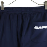 [M] A BATHING APE BAPE SIDE SHARK SLIM TRACK PANTS NAVY