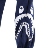 [M] A BATHING APE BAPE SIDE SHARK SLIM TRACK PANTS NAVY