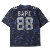 [L] A BATHING APE COLOR CAMO MESH JERSEY FOOTBALL TOP