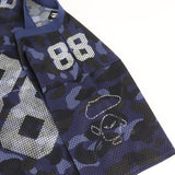 [L] A BATHING APE COLOR CAMO MESH JERSEY FOOTBALL TOP
