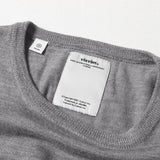 [S] VISVIM CORDUROY ELBOW PATCH WOOL SILK CASHMERE KNIT GREY