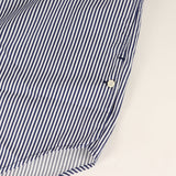 NONNATIVE 20SS OFFICER SHIRT Q/S RELAXED FIT C/P SATIN LONDON STRIPE COOLMAX NAVY WHITE