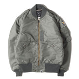 [S] A BATHING APE BAPE X THE REAL McCOY'S 00s WING LOGO L-2B FLIGHT JACKET SAGE GREEN