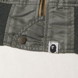 [S] A BATHING APE BAPE X THE REAL McCOY'S 00s WING LOGO L-2B FLIGHT JACKET SAGE GREEN