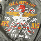 [S] A BATHING APE BAPE X THE REAL McCOY'S 00s WING LOGO L-2B FLIGHT JACKET SAGE GREEN