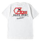 [M] A BATHING APE BAPE 00s FOOT SOLDIER-EXCLUSIVE APE FACE GRAPHIC T-SHIRT (DEADSTOCK) WHITE
