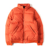 [S] A BATHING APE BAPE POLYESTER TAFFETA ZIP DOWN JACKET ORANGE