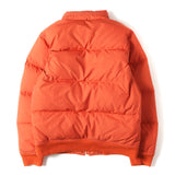 [S] A BATHING APE BAPE POLYESTER TAFFETA ZIP DOWN JACKET ORANGE