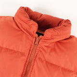 [S] A BATHING APE BAPE POLYESTER TAFFETA ZIP DOWN JACKET ORANGE