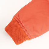 [S] A BATHING APE BAPE POLYESTER TAFFETA ZIP DOWN JACKET ORANGE