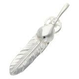 GORO'S HEART WHEEL FEATHER SMALL NECKLACE TOP PENDANT